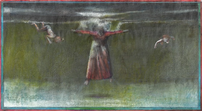 Cardinale n.2, bozzetto. Pastello su carta, cm. 30x59. 2019. Proprietà (...)
