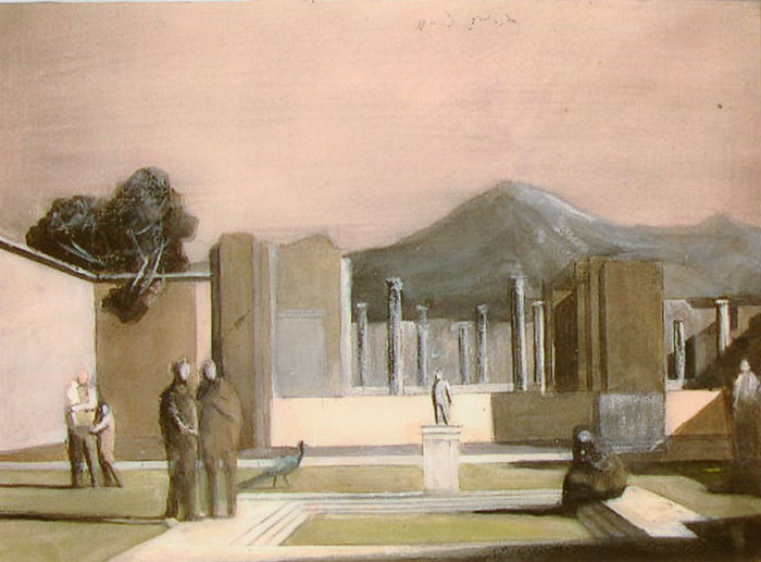 Pompei grigio. Acquarello e acrilico su carta, cm. 38 x 28. 2004. (...)