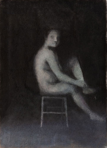 Donna seduta. Pastello su carta, cm. 28 x 38. 2004. Collezione (...)