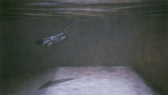 Immersione nera. Carboncino su carta, cm. 112 x 200. 2002. Collezione (...)