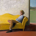 James Saywell. Olio su tela, cm. 90 x 90. 1995++