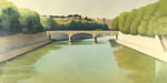Da Ponte Sisto. Olio su tela, cm. 237 x 120. 1996