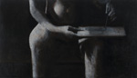 La Nera. Olio su tela, cm. 400 x 160. 1994/95