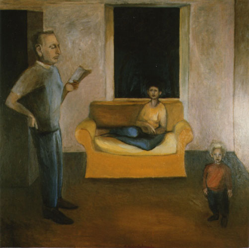 Ritratto della famiglia Vidotto. Olio su tela, cm. 100x100. 1991/92. (...)