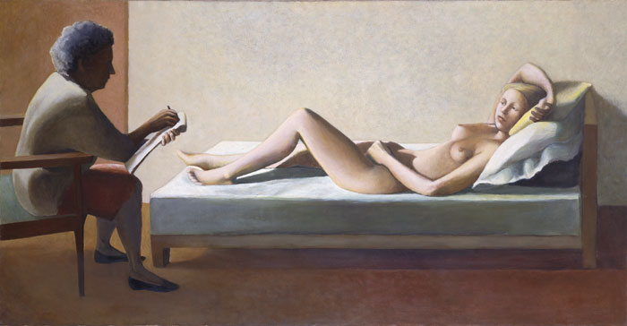 Elise e Annalisa. Olio su tela, cm. 184 x 95. 1996. Collezione (...)