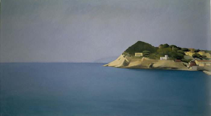 L'isola. Olio su tela, cm. 173 x 95. 1998. Collezione privata