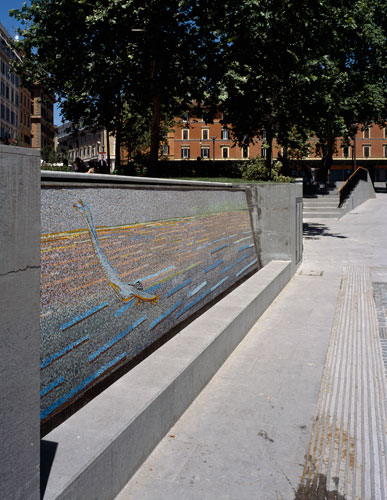 Piazza San Cosimato, mosaico metri 8,63 x 1,70 - 2006. Foto Andrea (...)