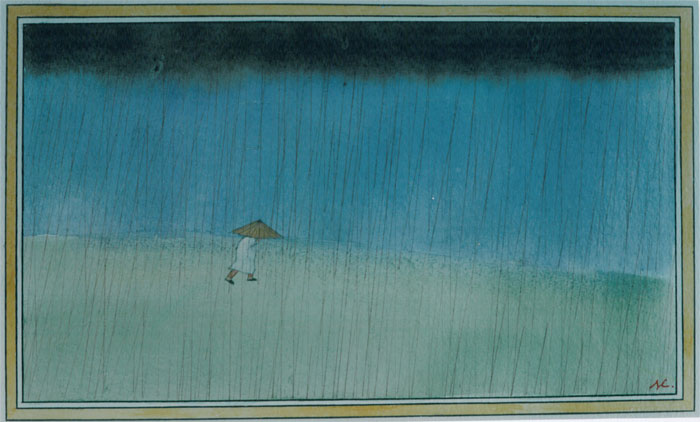 Pioggia cineseAcquarello su carta. 31 x 20 cm - 2001